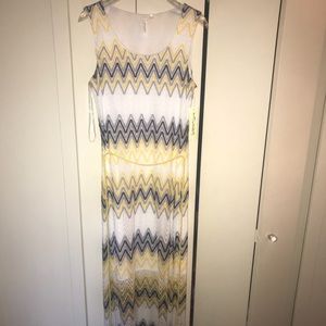 Chevron Pattern Maxi Dress